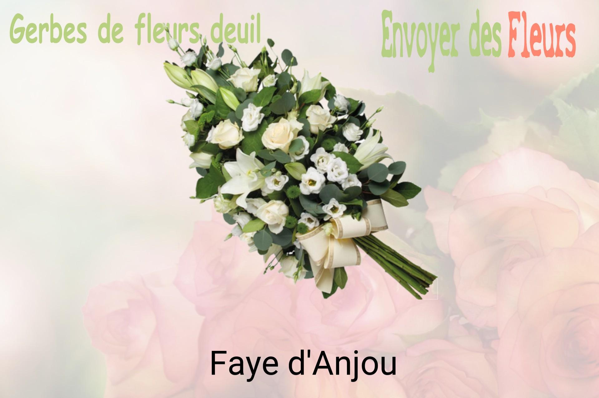 Gerbe de fleurs de deuil livrée à Faye-d'Anjou